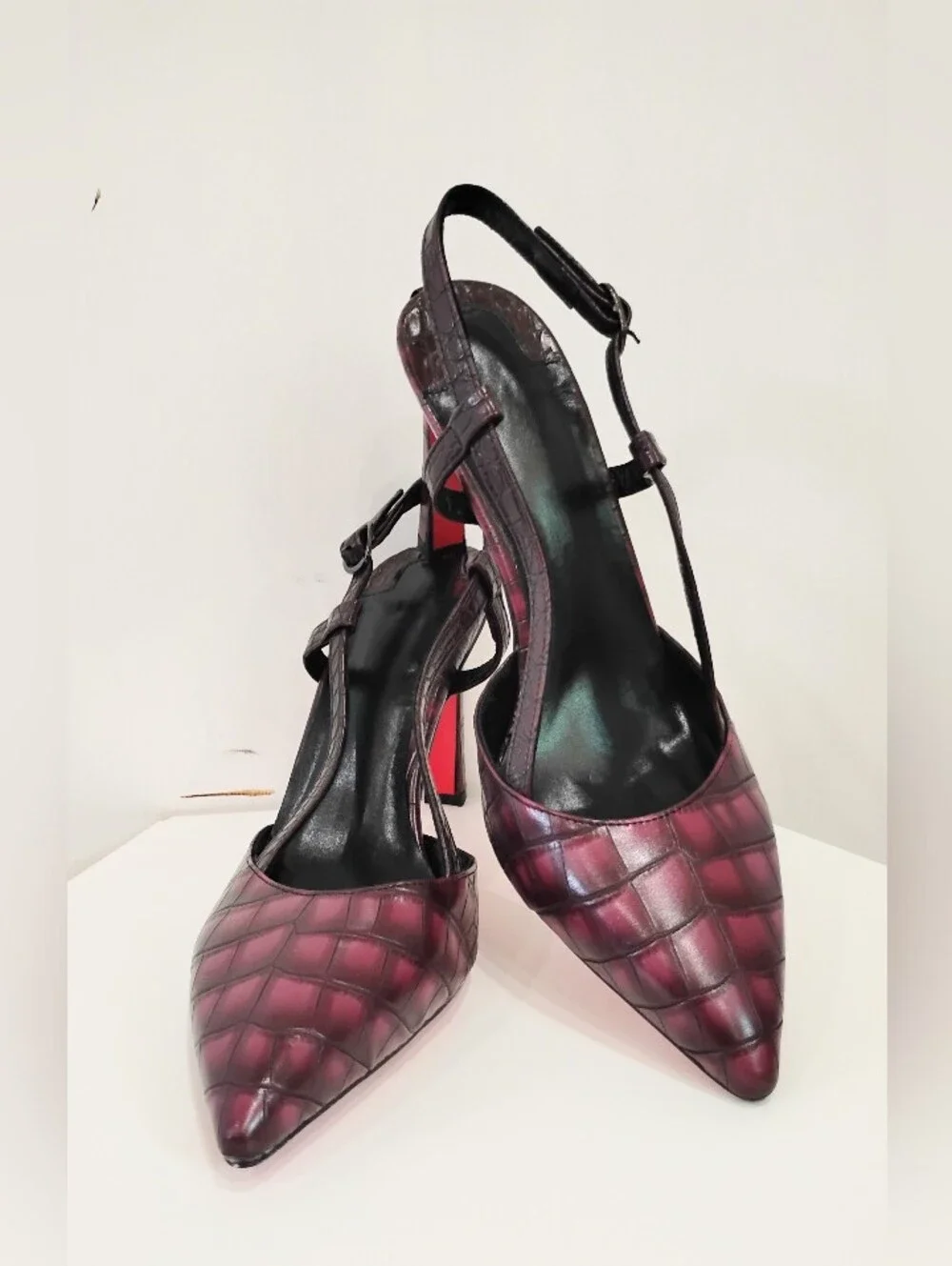 LOUBOUTIN INSPIRED SLING BACK HEELS NWOT